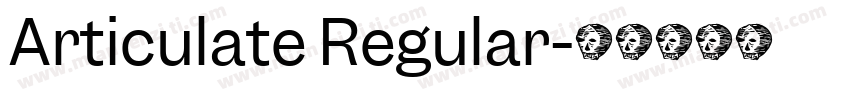 Articulate Regular字体转换